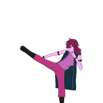 キックしてるスージィ