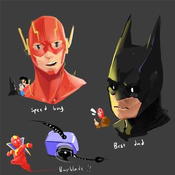 DC character doodles