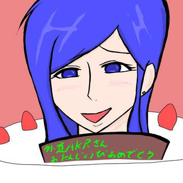 お誕生日顔ストイラスト