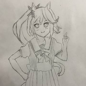 トウカイテイオー描いてみました