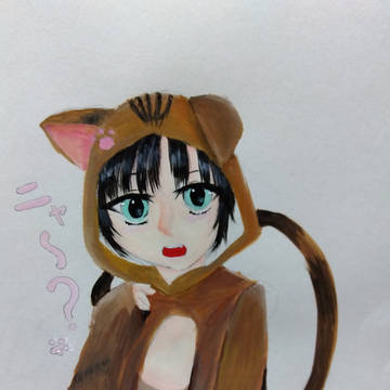 男の娘+猫=かわいい