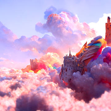 Artistic sky castle