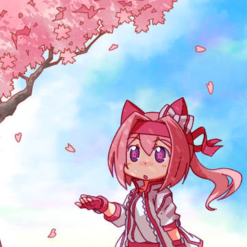 桜とハルウララ