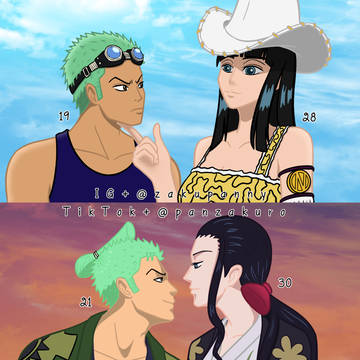ZoRobin Pre vs Post timeskip 💜💚
