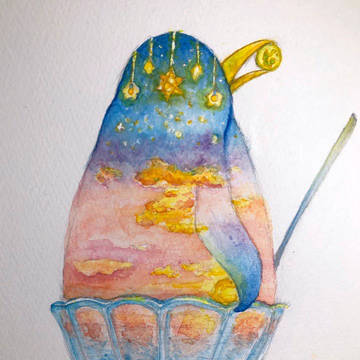 ペンギンかき氷「夏の夕暮れ味」