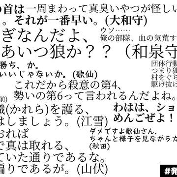 飲み会で人狼する第4部隊と第6部隊
