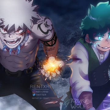 Art collab deku and kacchan