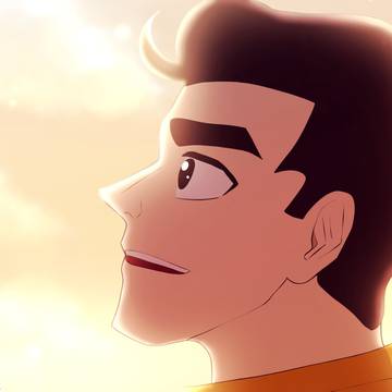 夕日の空を、、、