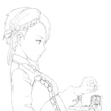 アンジェ(線画)