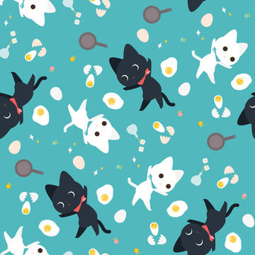 ねこちゃんずとたまごさん。