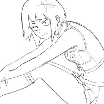 耳郎ちゃんチアコスのラフ