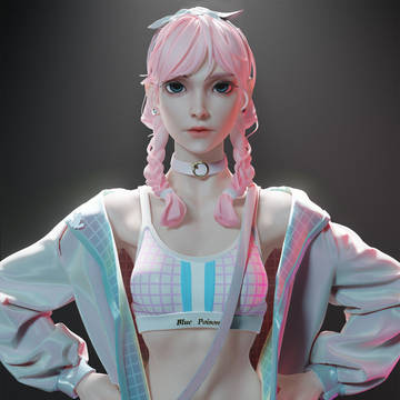 bluepoison for arknights (fanart