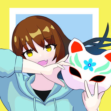 猫面と女の子