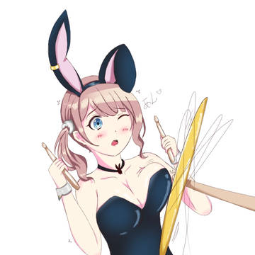 ドラムで胸を叩くほなちゃん