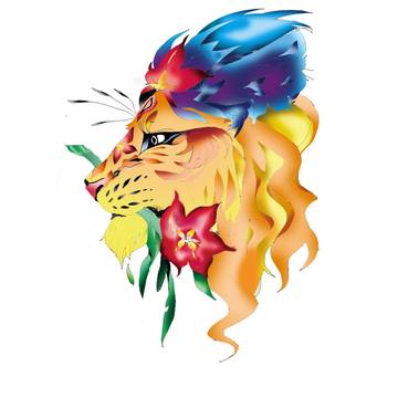 临摹上色大狮子