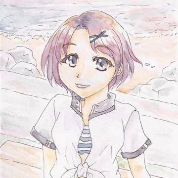 水彩女の子
