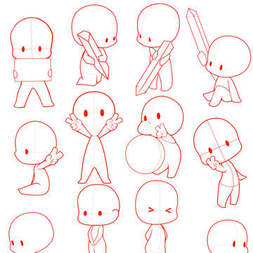 ちびキャラポーズまとめ