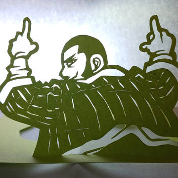 【切り絵】あばよ杉本佐一　アシリパちゃん　元気でな