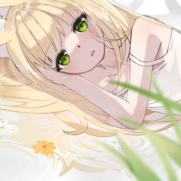水面の花
