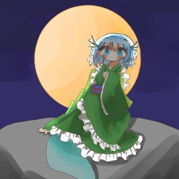 満月に照らされる人魚