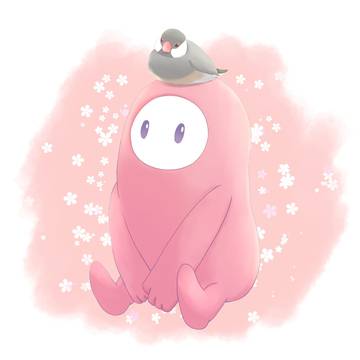 Fall Guysと桜文鳥