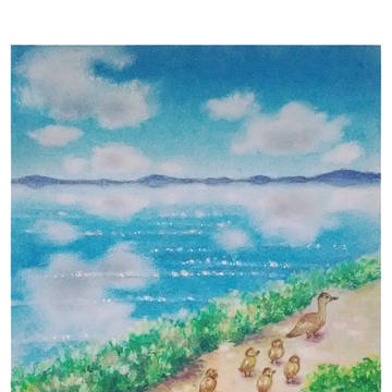 「煌めく湖畔にて」