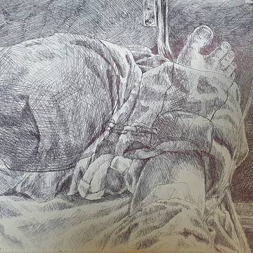 軍隊病院で描いた絵