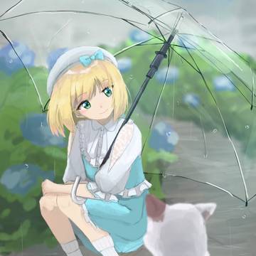 雨の日アキくん