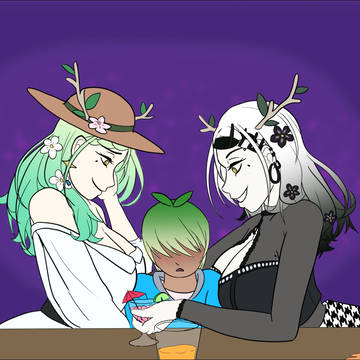 Two Fauna's at a Bar