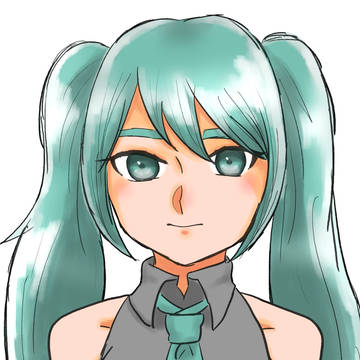 落書き　ミク