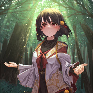 森を歩く少女
