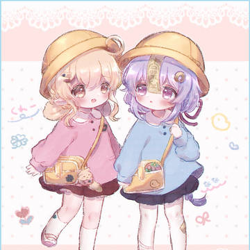 スモッククレーちゃんと七七ちゃん📛