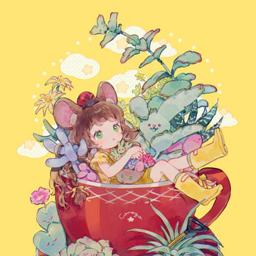 多肉の妖精とねずみちゃん