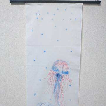 「クラゲ」手描き手ぬぐい