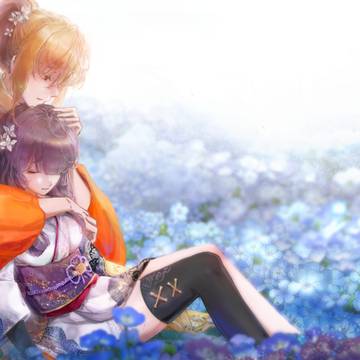 流るるネモフィラの海