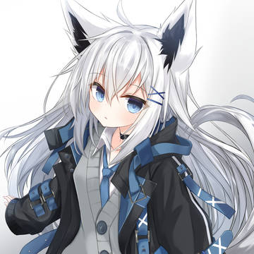 白髪ケモミミちゃん