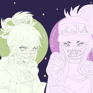 Kuki Shinobu and KDA Akali