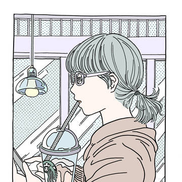 ストローで飲む