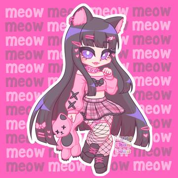 Pink Goth Kitty