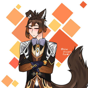 Some Zhongli dog art cuz yes