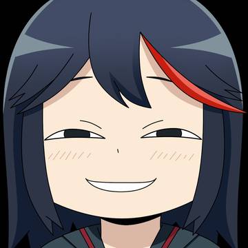 Ryuko sonriendo como Anya