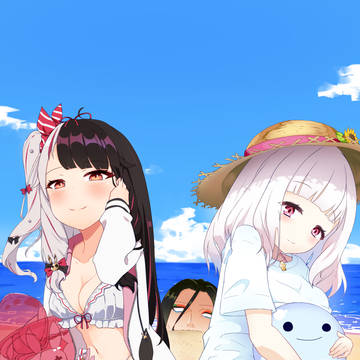 にじレジ株で海！！