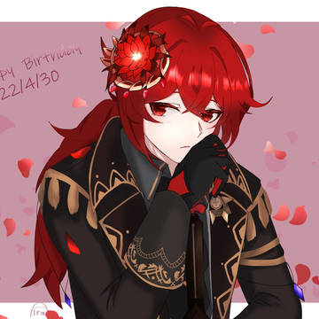 ディルック　誕生日イラスト