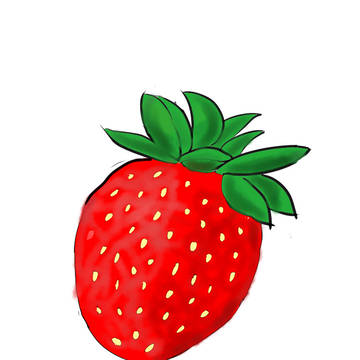 イラスト練習　いちご