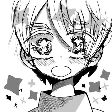 モノクロでデジタル絵
