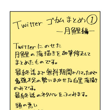 ゴカムついったまとめ いち―月鯉―
