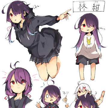 片目隠れ女の子