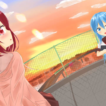 夕日