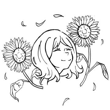 ひまわりの女の子