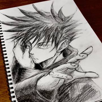 伏黒恵 鉛筆画